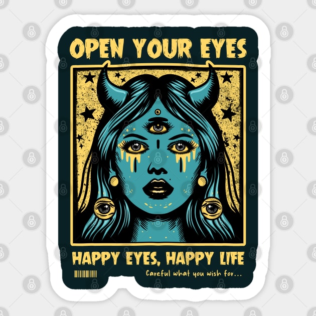 OPEN YOUR EYES Sticker by artslaves